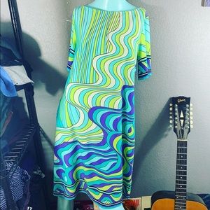 NWOT Anthropologie Musette MOD Retro Neon Dress